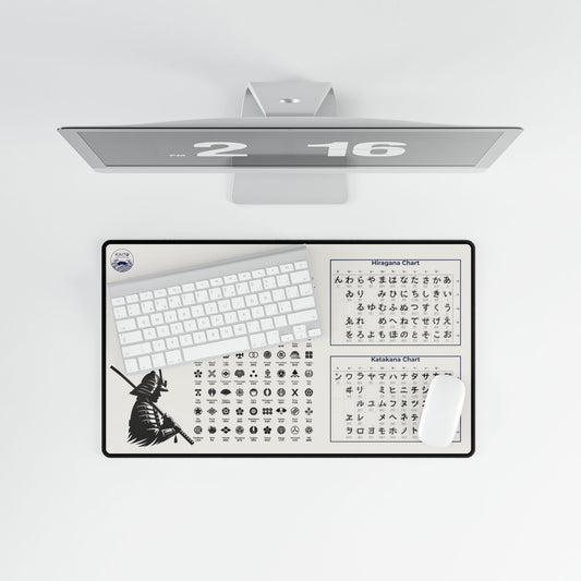 Computer monitor with keyboard and mouse pad on a white surface