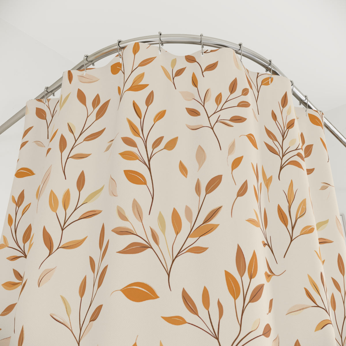 KAITO Japanese Vintage Tofu Autumn Shower Curtain | Botanical Bath Sanctuary