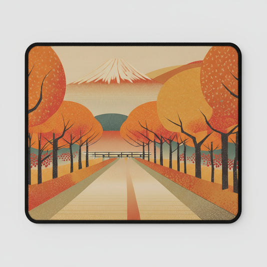 Tranquil Autumn Road Non-Slip Gaming Mouse Pad