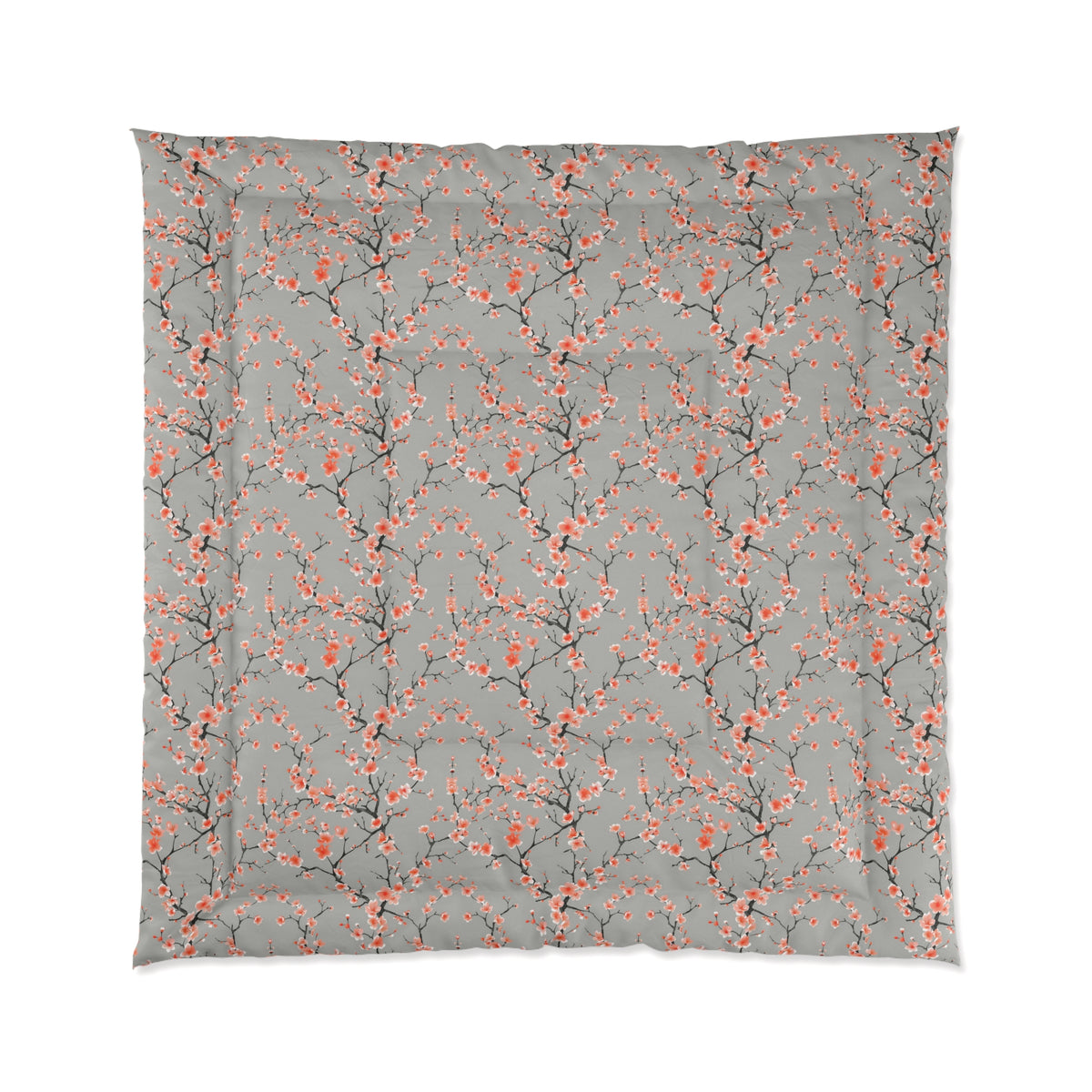 Floral patterned fabric on a gray background