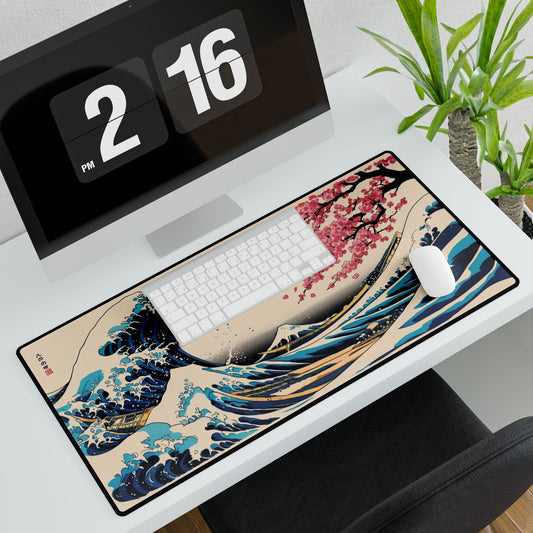 Great Wave Desk Mat | Large Mousepad
