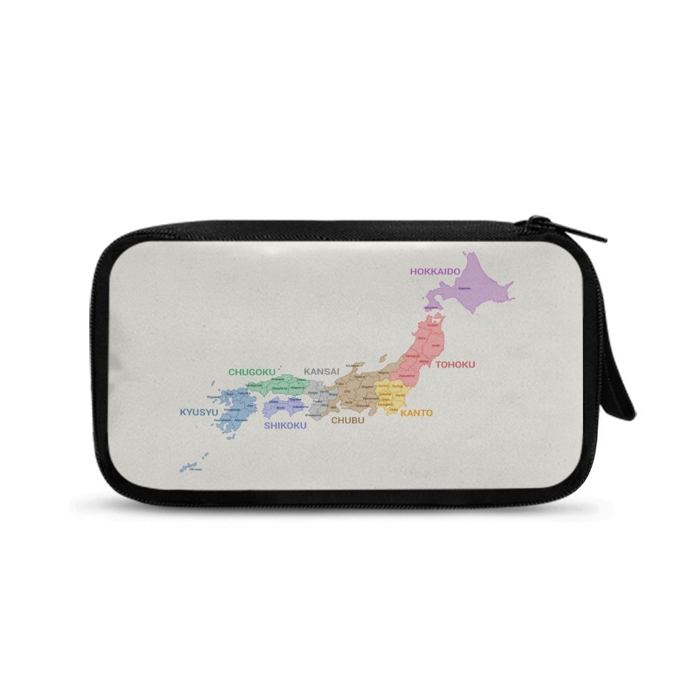 Japan Regions Map Travel Tech Pouch -