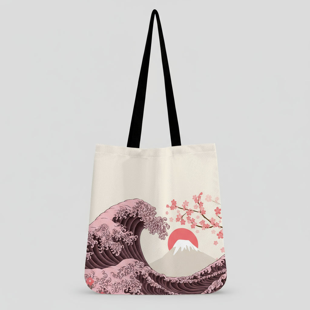 The Great Wave and Sakura Cloth Totes