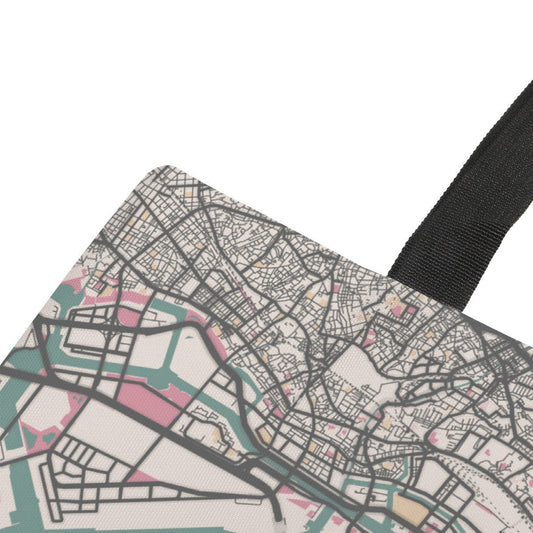 Pastel Tokyo - inspired Map Tote Bag -