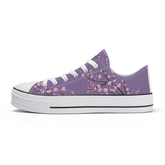 Purple Sakura Classic Low Top Canvas Shoes