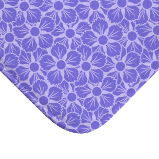 Lavender Floral Lattice Bath Mat