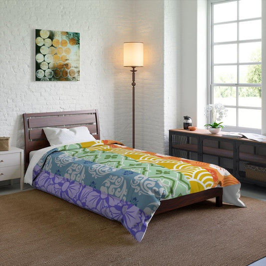 Rainbow Kimono Patchwork Comforter