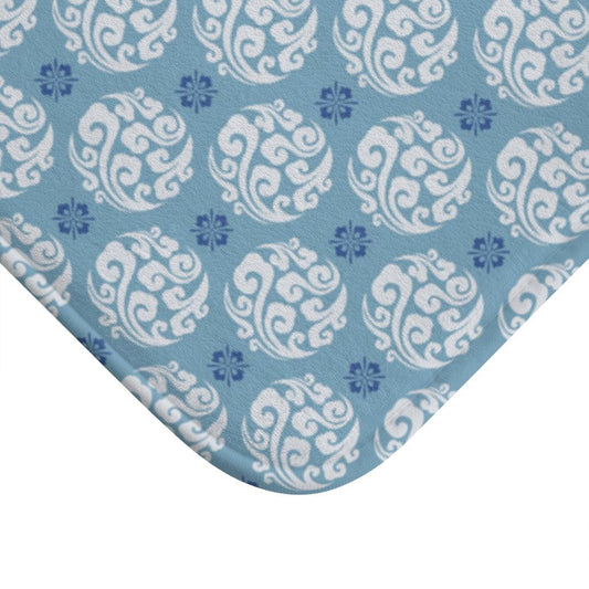 Cerulean Swirl Bath Mat