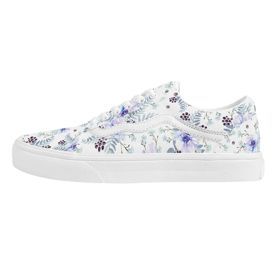 Purple Bloom Low Top Flat Sneaker