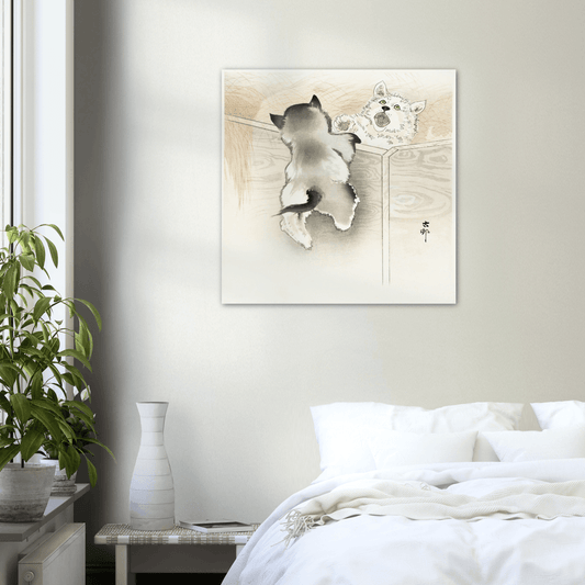 Two Playing Dogs by Ohara Koson