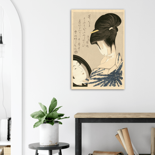 Beauty in front of Mirror by Kitagawa Utamaro
