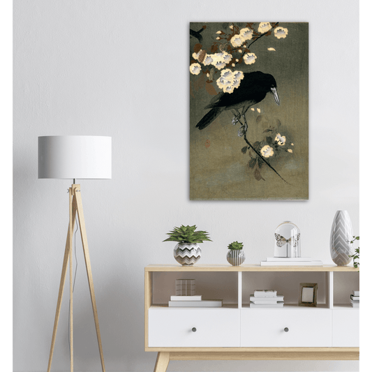 Crow and Blossom by Ohara Koson
