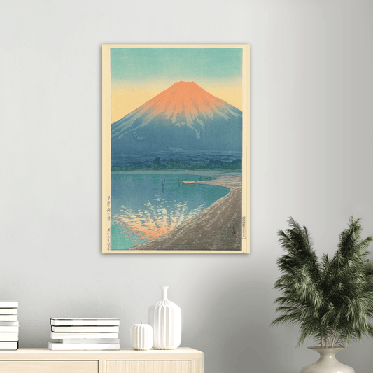 Daybreak over lake Yamanaka - Kawase Hasui