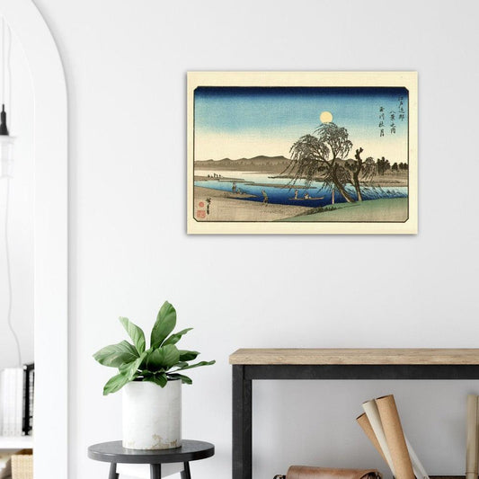 Autumn Moon over Tama River by Utagawa Hiroshige, ca. 1837-1838