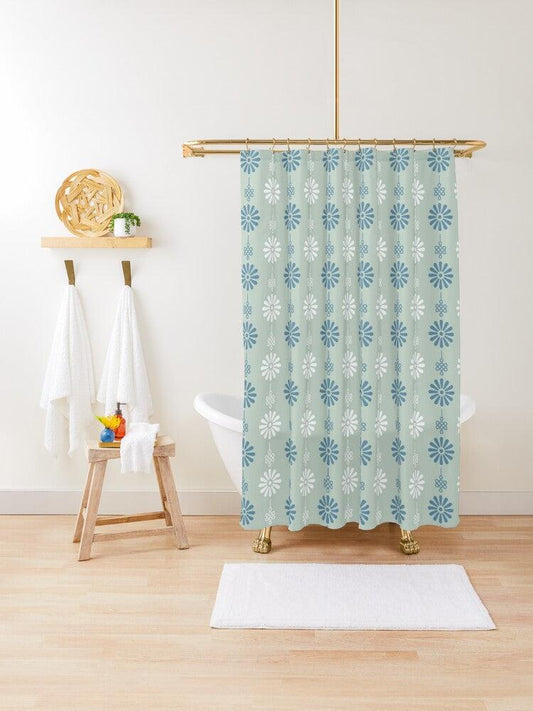 Japanese Floral Shower Curtain