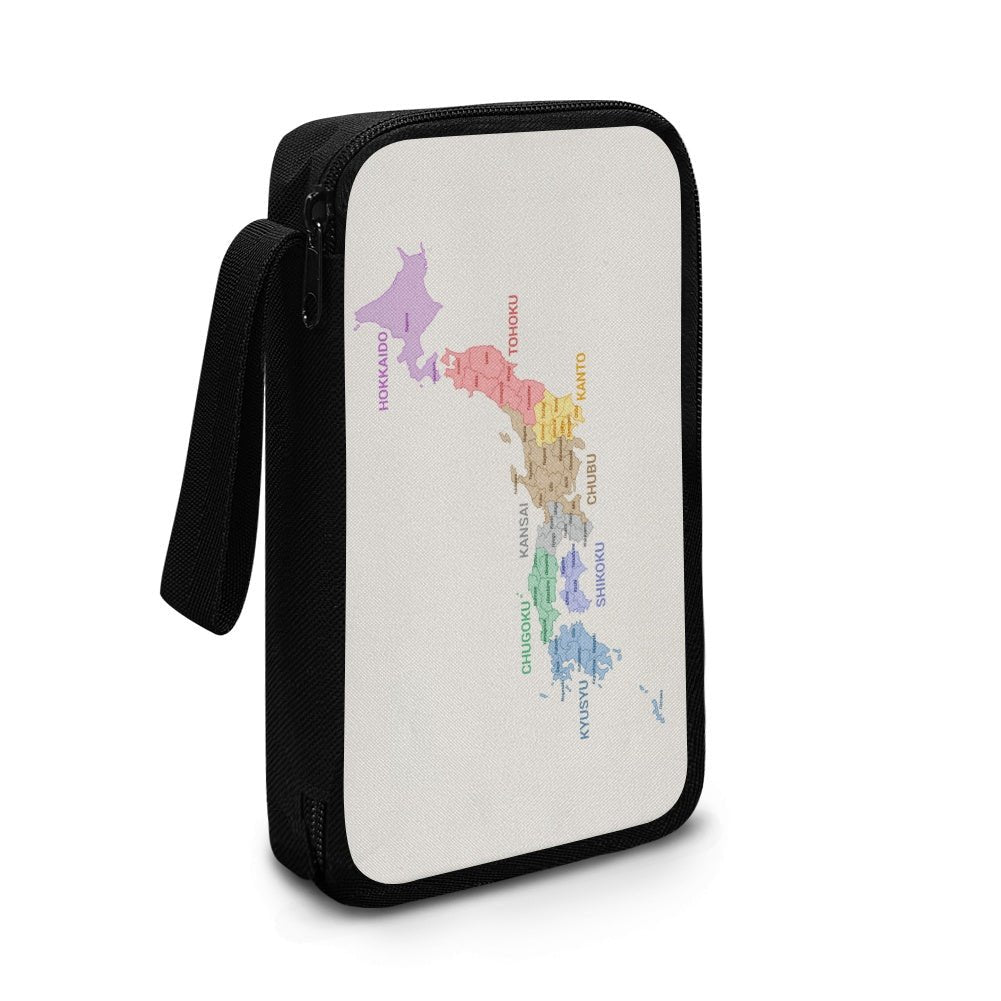 Japan Regions Map Travel Tech Pouch - 