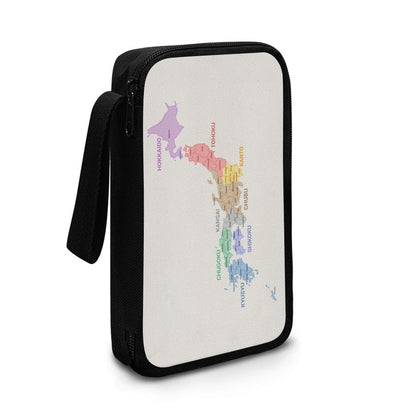 Japan Regions Map Travel Tech Pouch - 