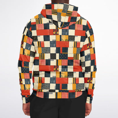 Multicolored checkered jacket on a white background