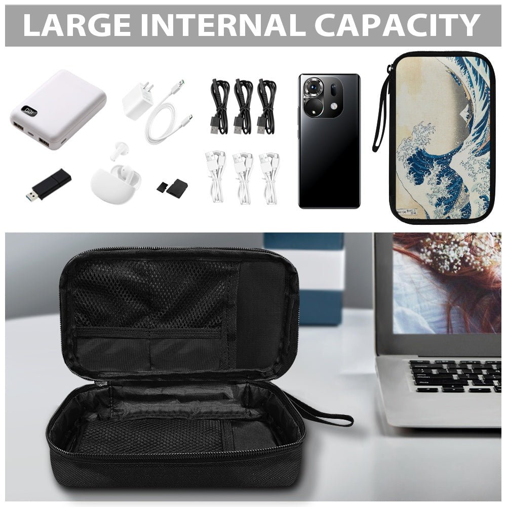 The Great Wave Off Kanagawa Travel Tech Pouch - 