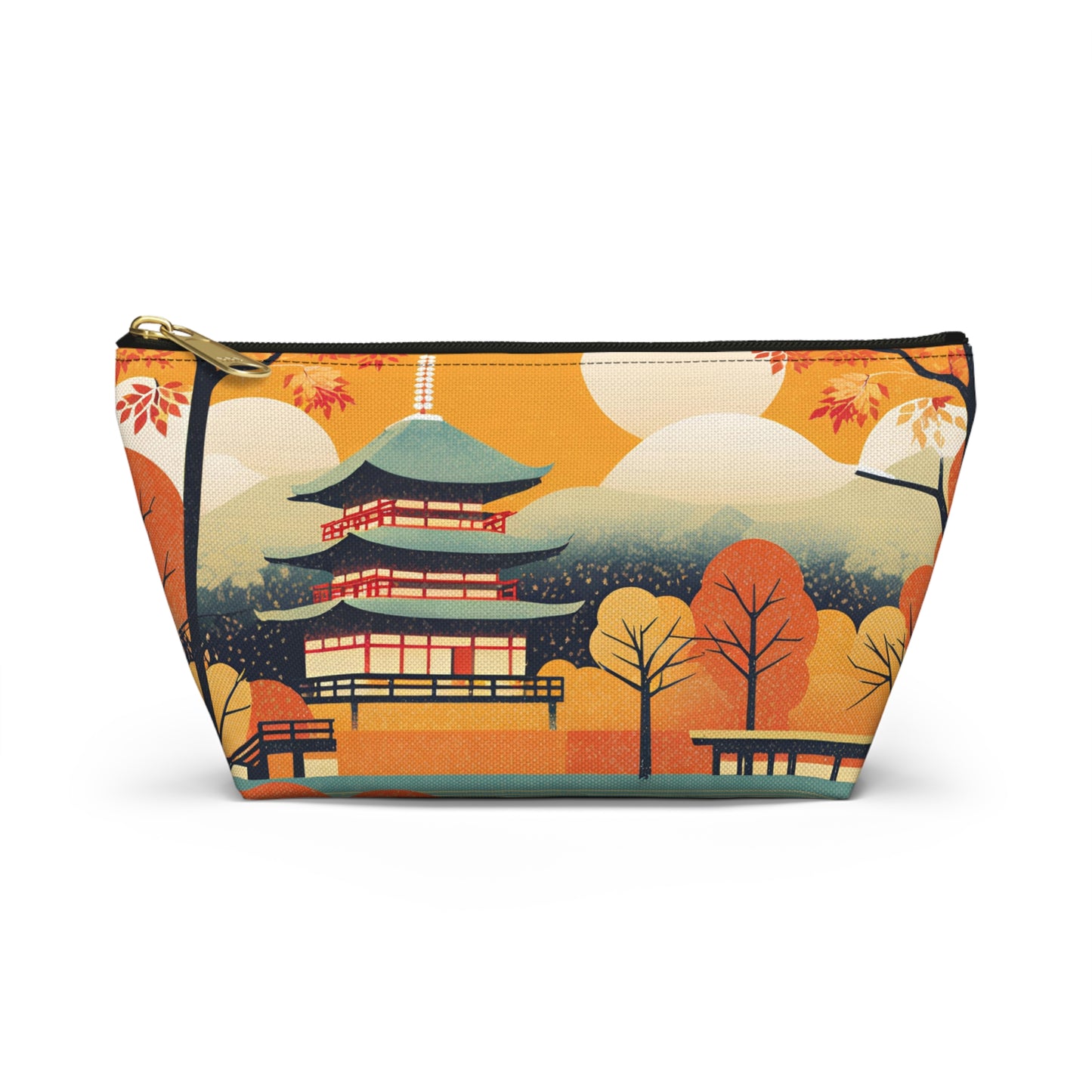 Autumn at the Pagoda | Portable Tech Pouch 