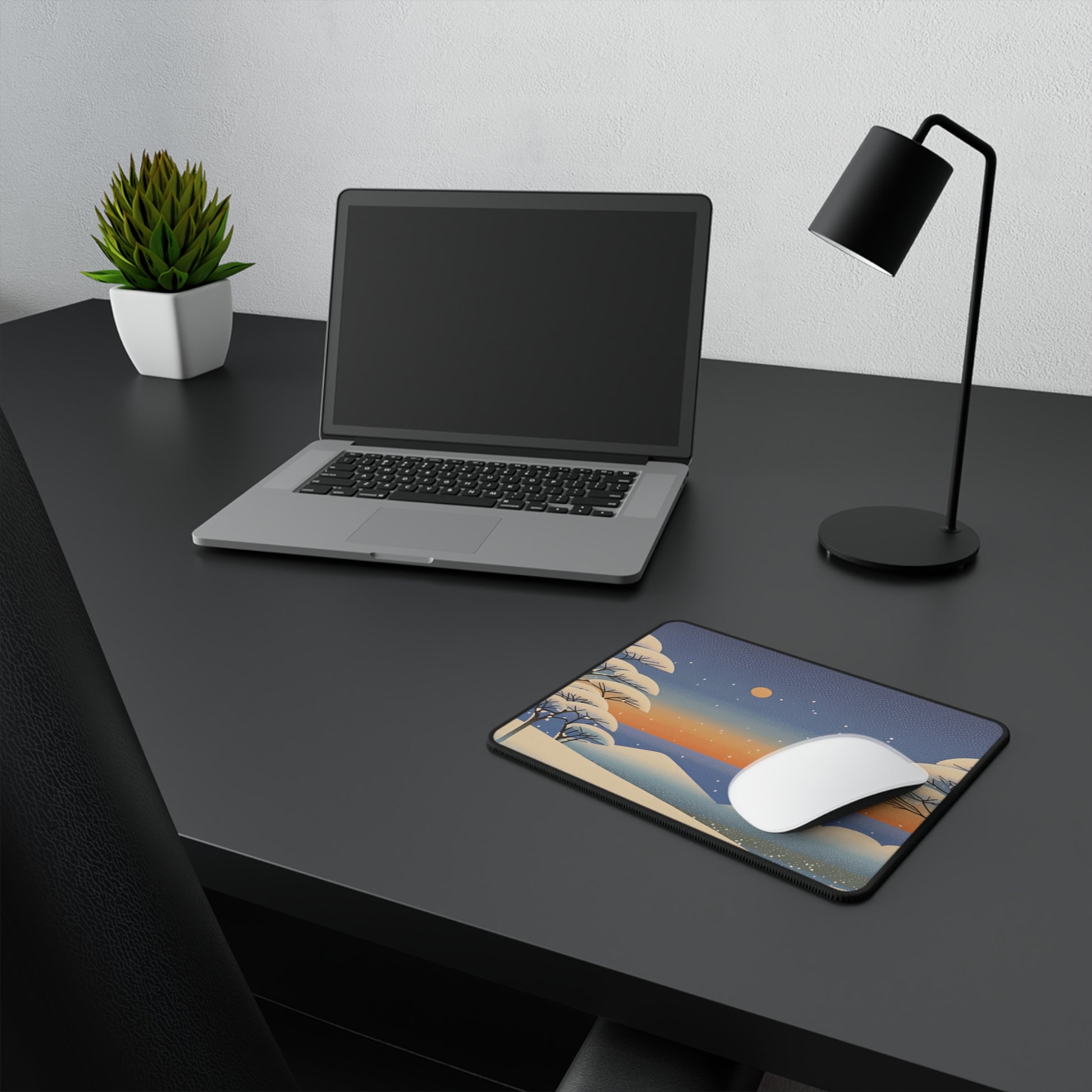 The Quiet of Winter Non-Slip Gaming Mouse Pad