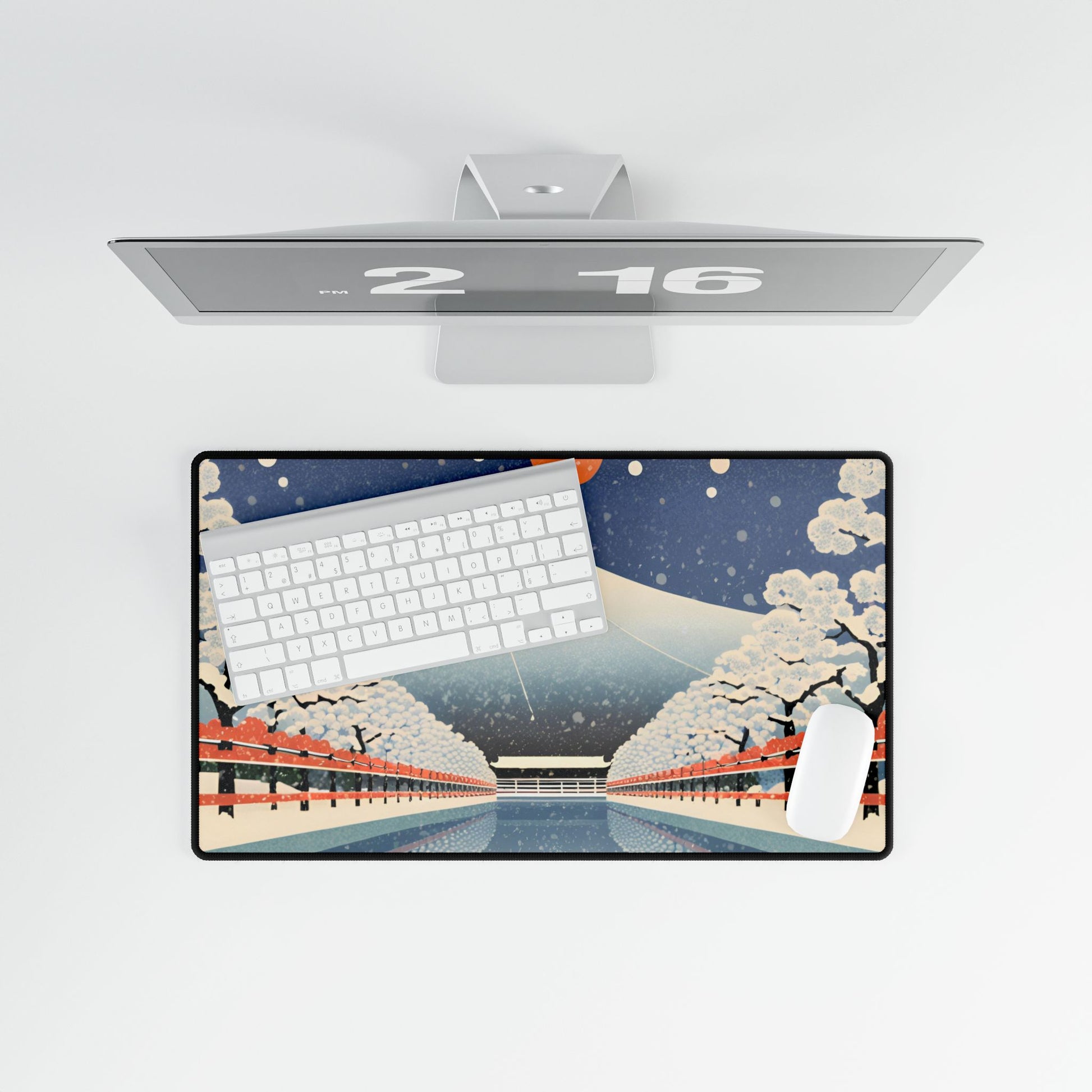 Winter Serenity Desk Mat | Large Mousepad