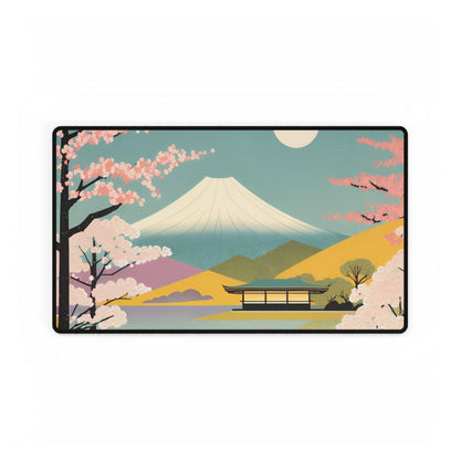 Moonlit Fuji Desk Mat | Large Mousepad for Work & Gaming