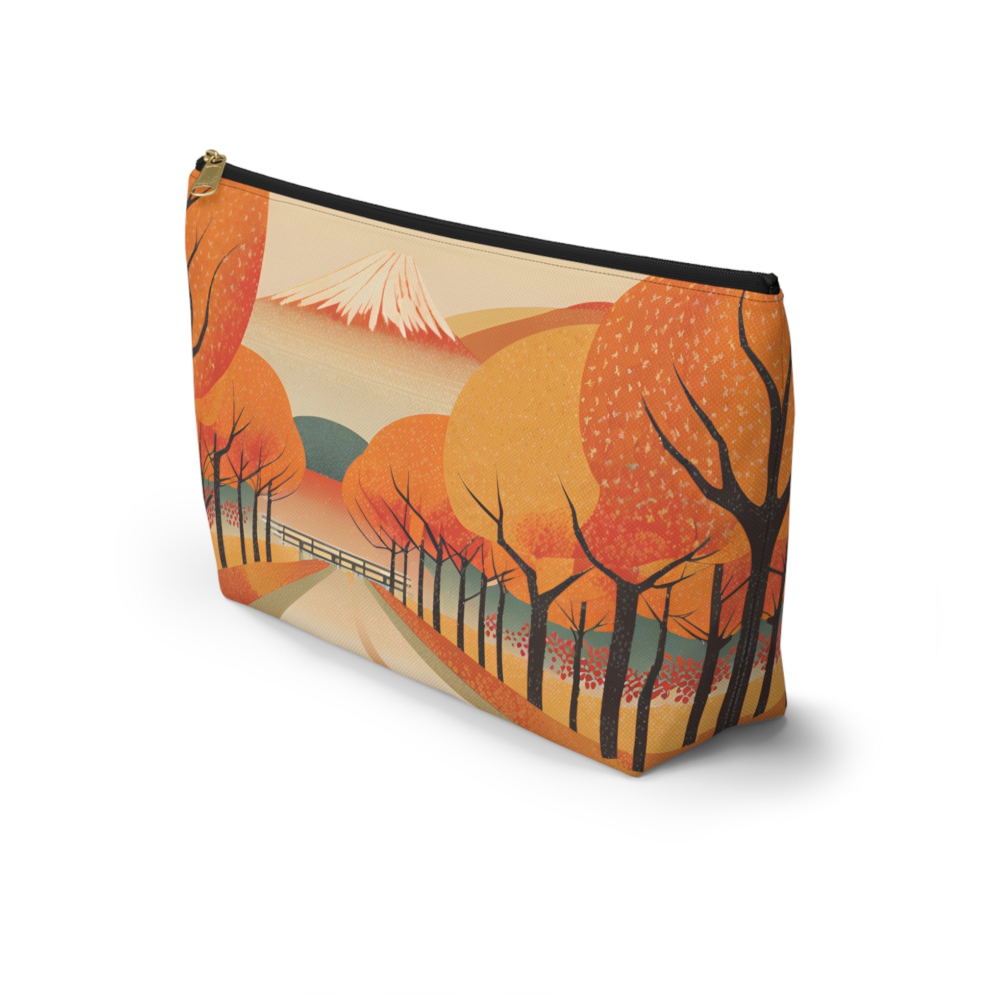 Tranquil Autumn Road | Portable Tech Pouch