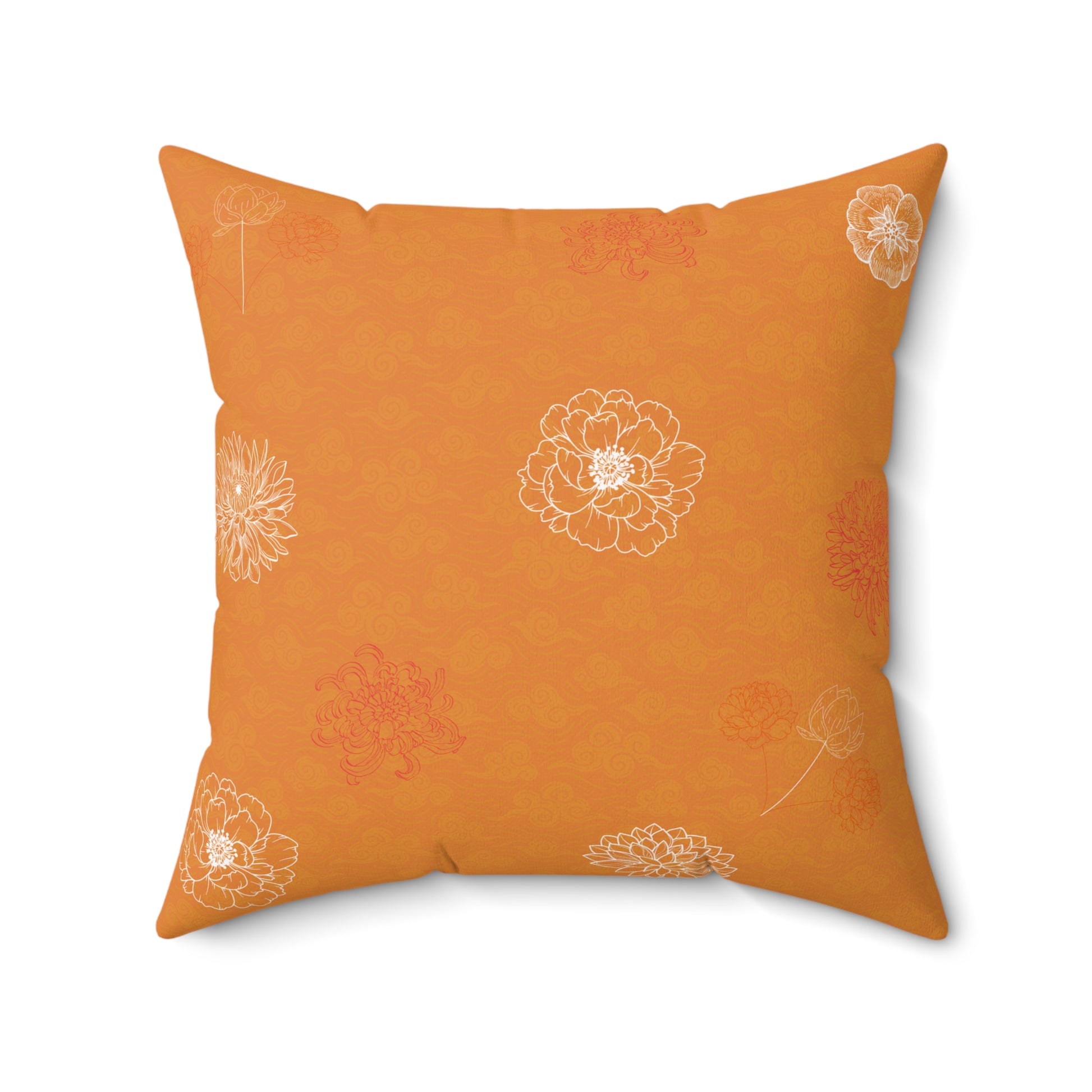 Chrysanthemum Autumn Bloom Throw Pillow