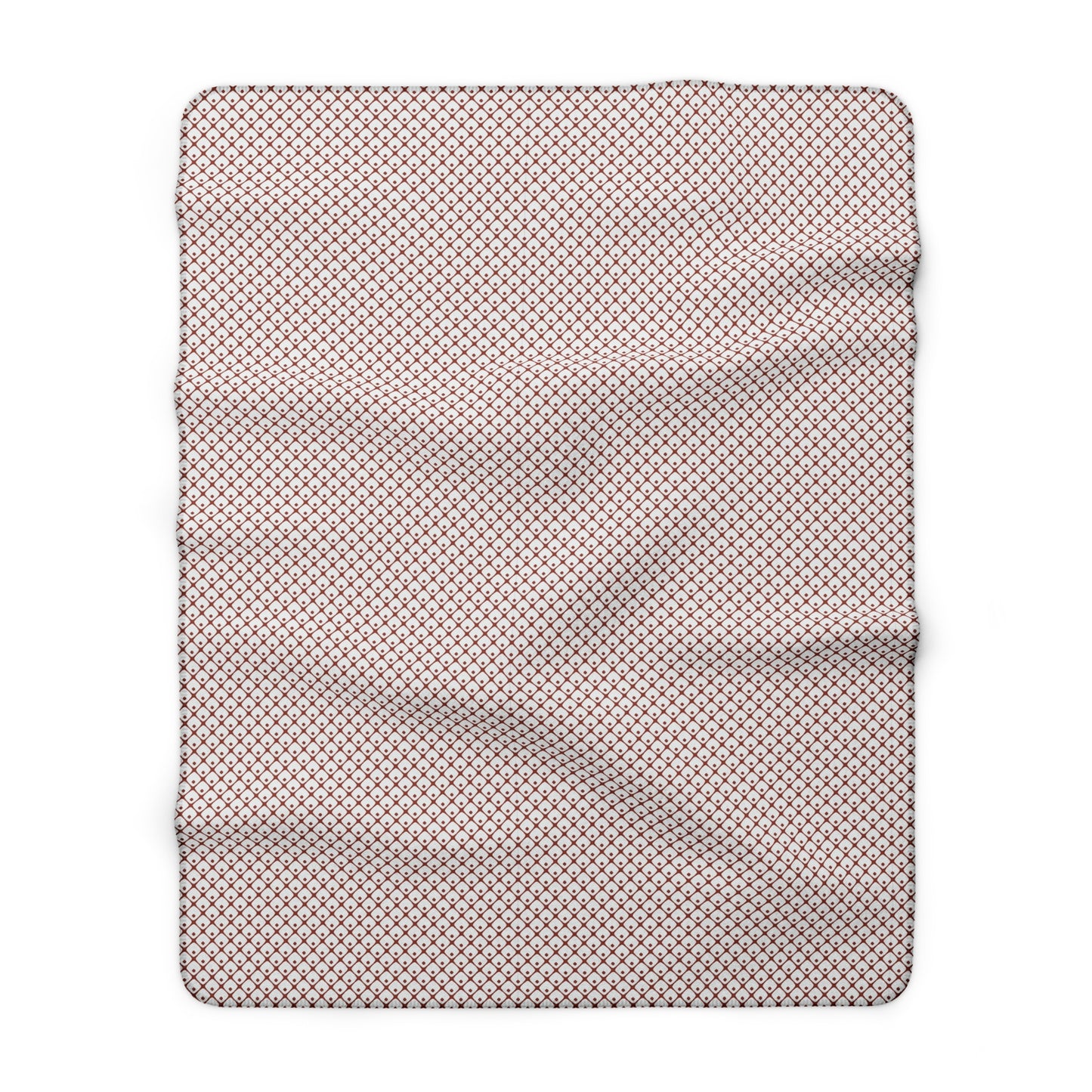 Textured pink blanket on a white background