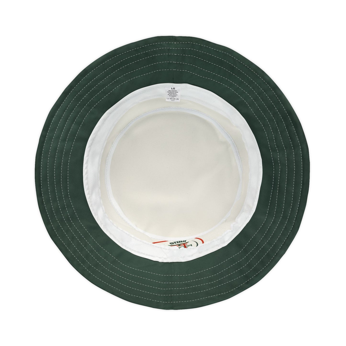 Drum head with green rim on a white background