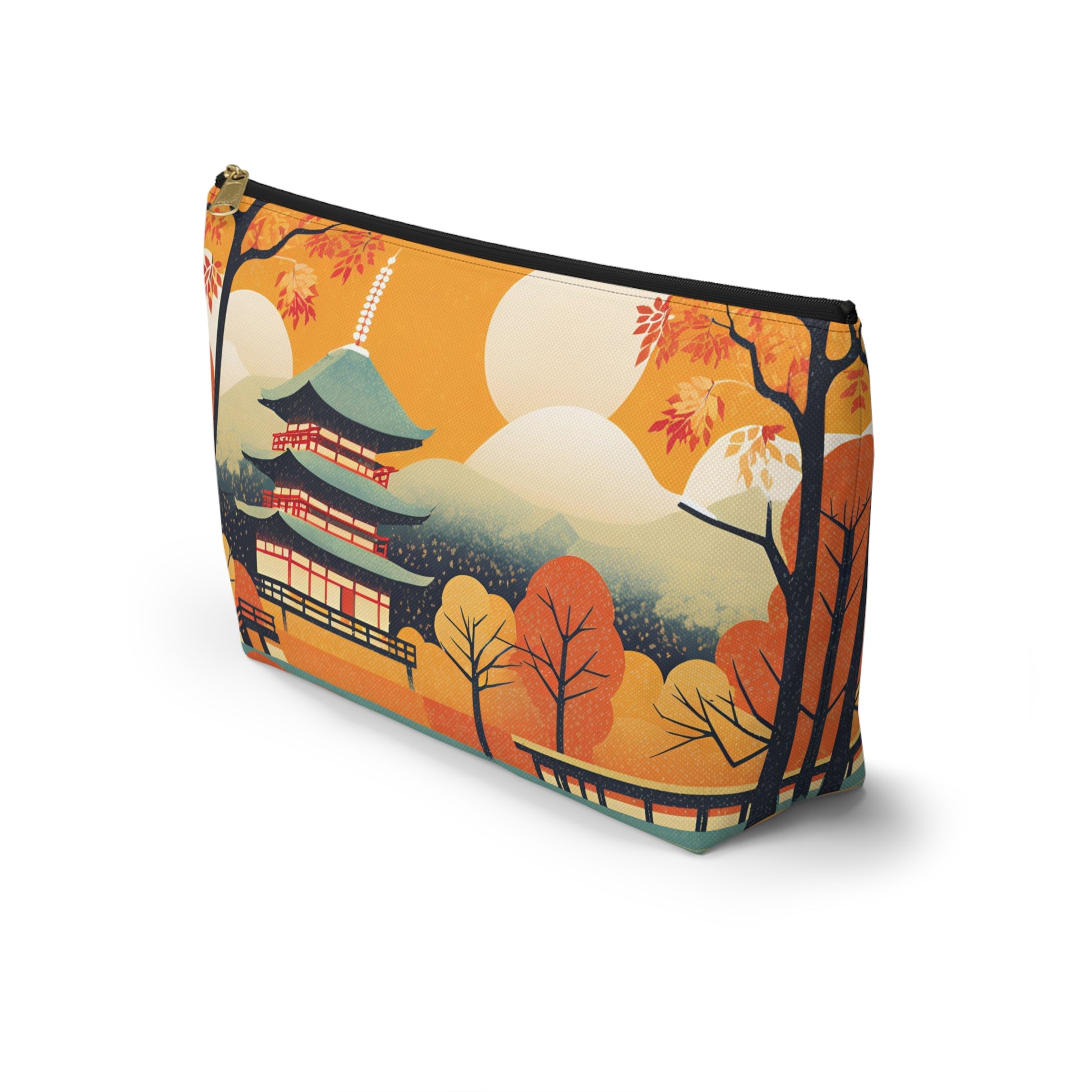 Autumn at the Pagoda | Portable Tech Pouch 