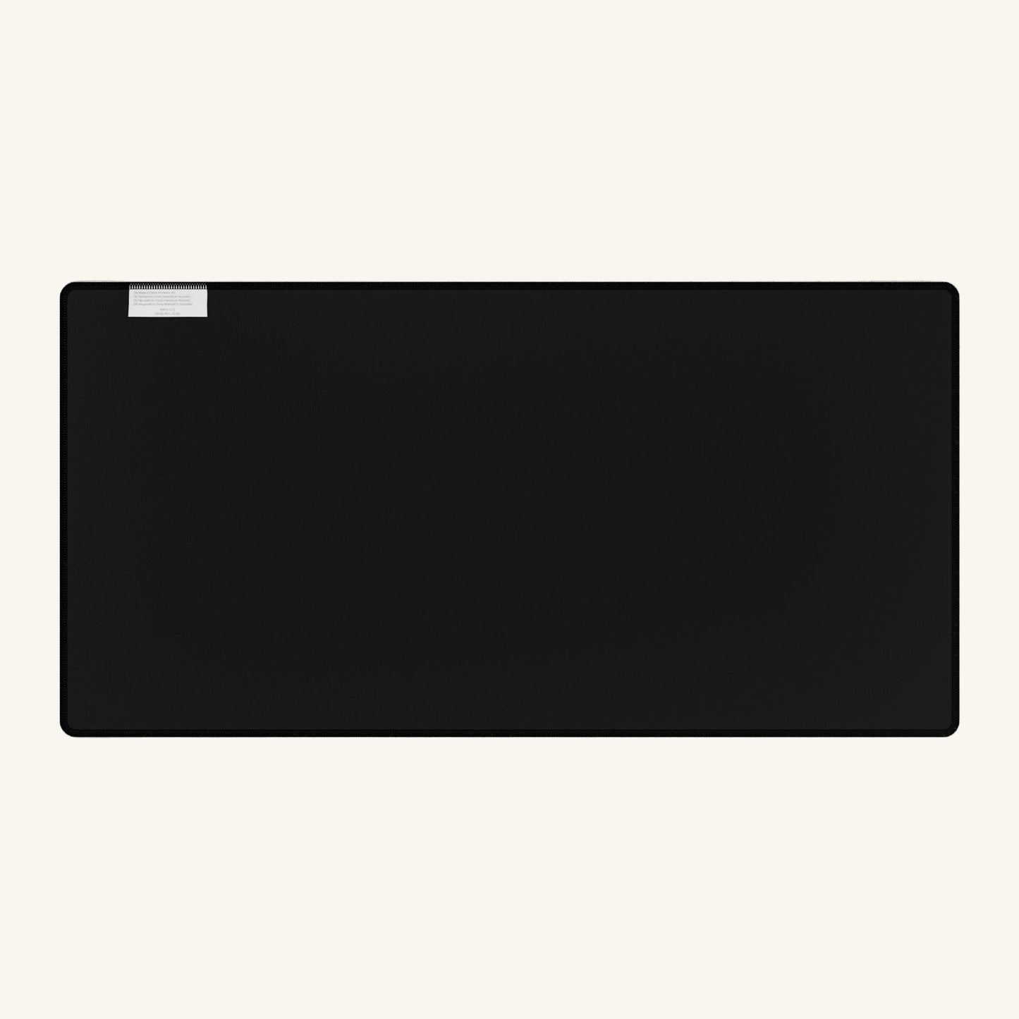Black rectangular object on a white background