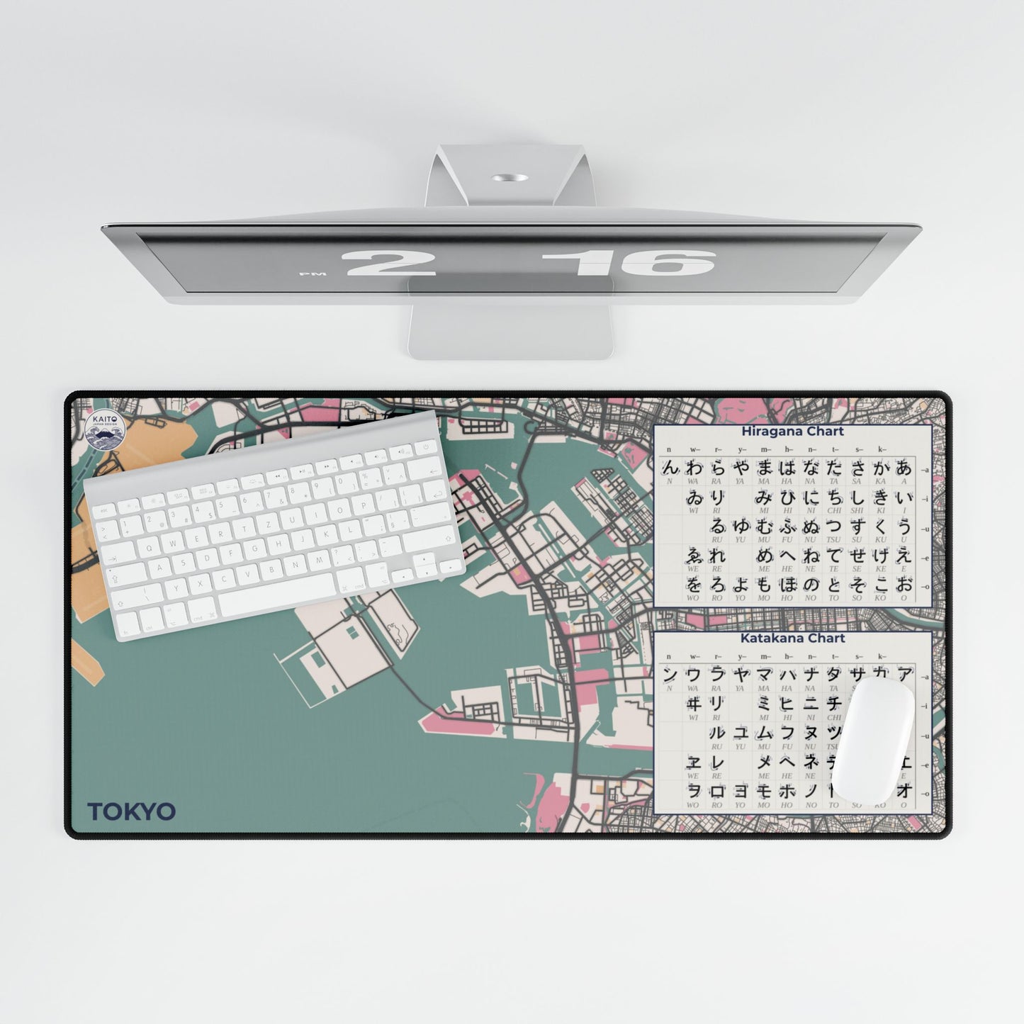Tokyo City Map Desk Mat | Colorful & Educational Desk Pad - 