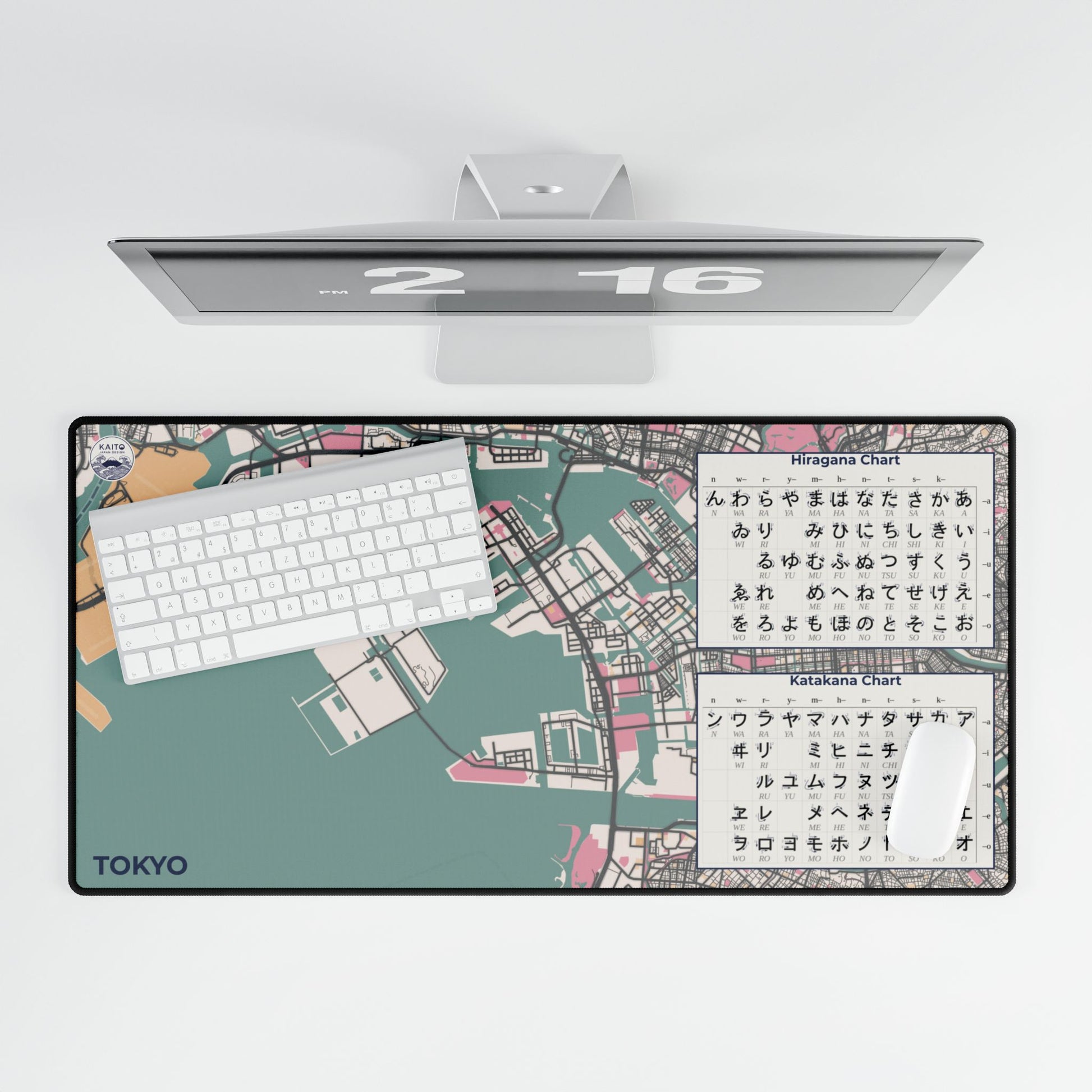 Tokyo City Map Desk Mat | Colorful & Educational Desk Pad - 
