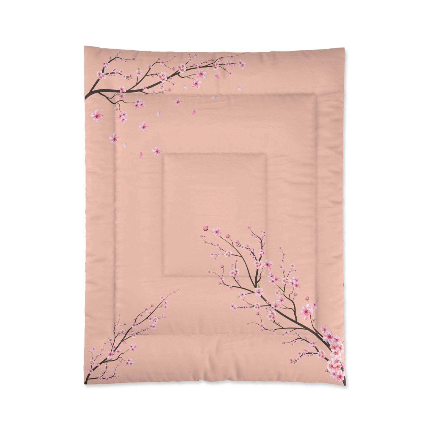 Peach Single Sakura Comforter