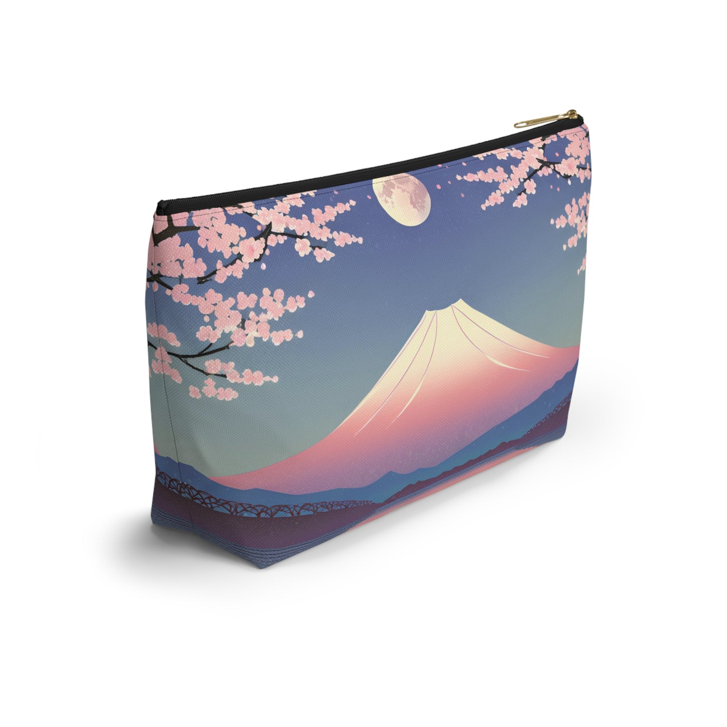 Moonlit Fuji and Sakura | Portable Tech Pouch