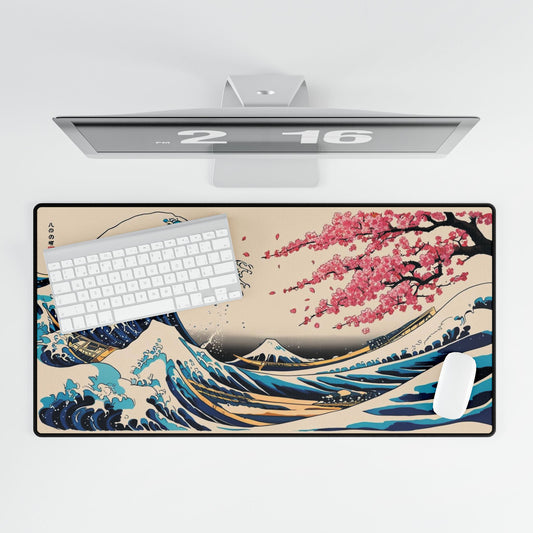 Great Wave Desk Mat | Large Mousepad