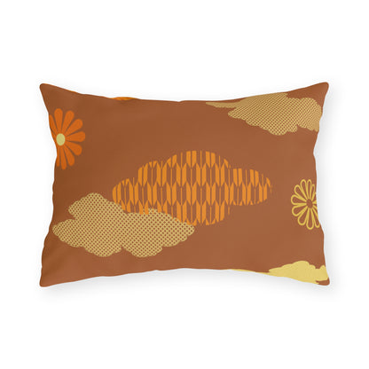 Retro Japanese Clouds Outdoor Pillows