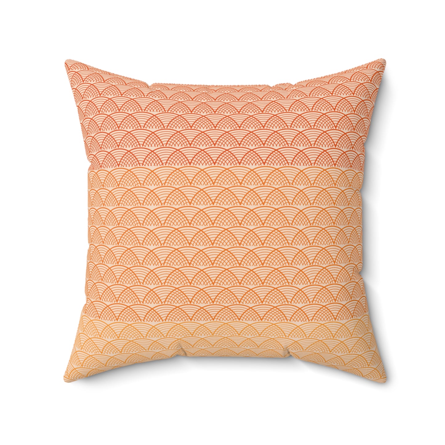 Mandarine Wave Throw Pillow