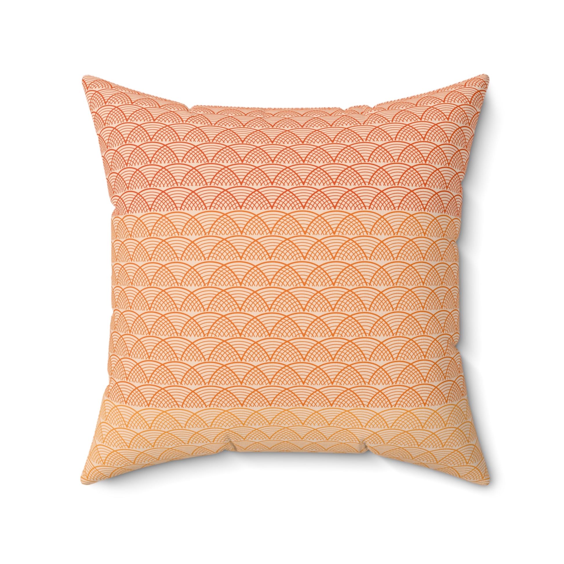 Mandarine Wave Throw Pillow