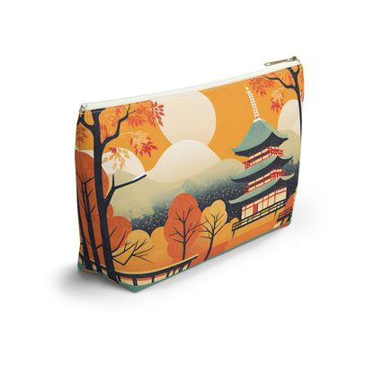 Autumn at the Pagoda | Portable Tech Pouch 