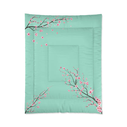 Light Green Single Sakura Comforter