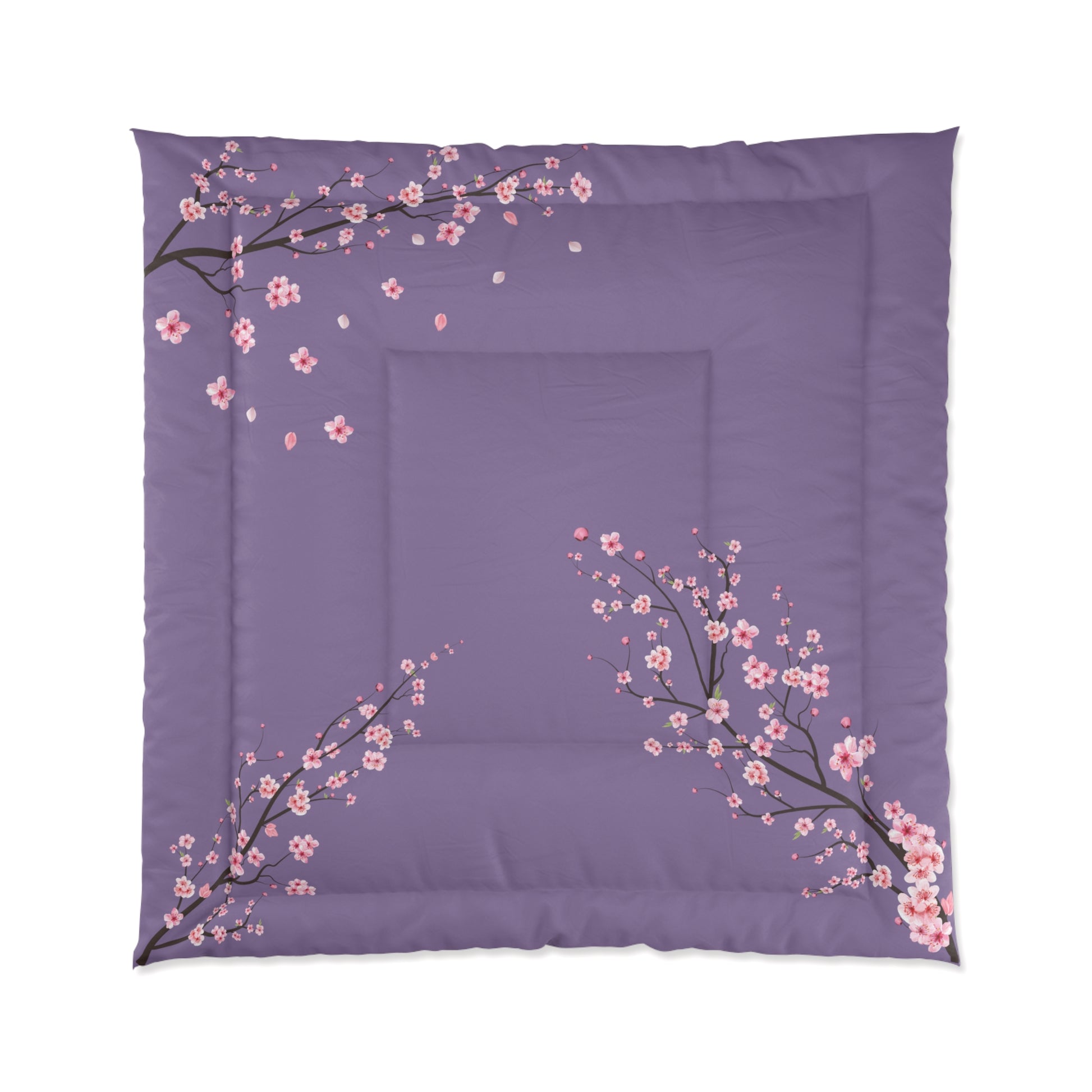 Purple Large Sakura Comforter