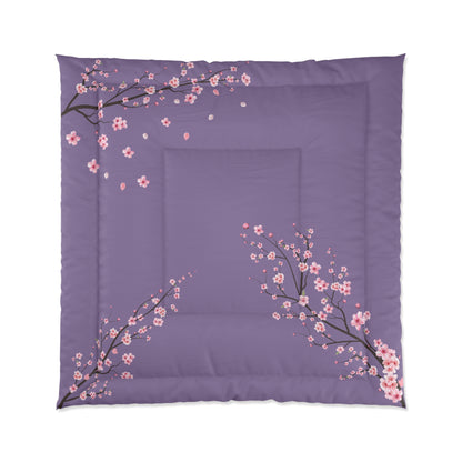 Purple Large Sakura Comforter