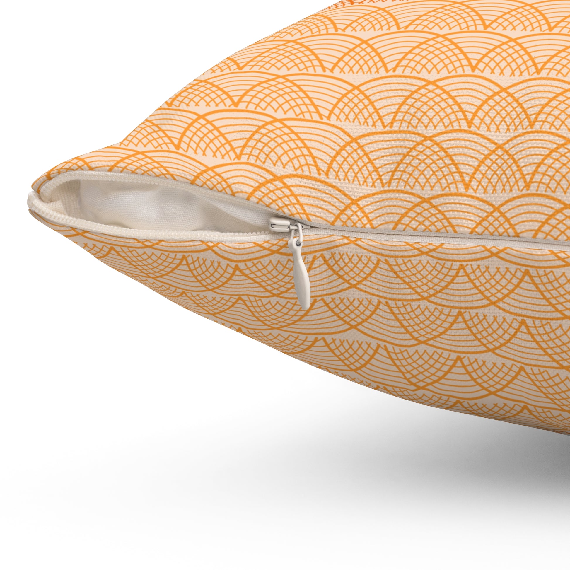 Mandarine Wave Throw Pillow