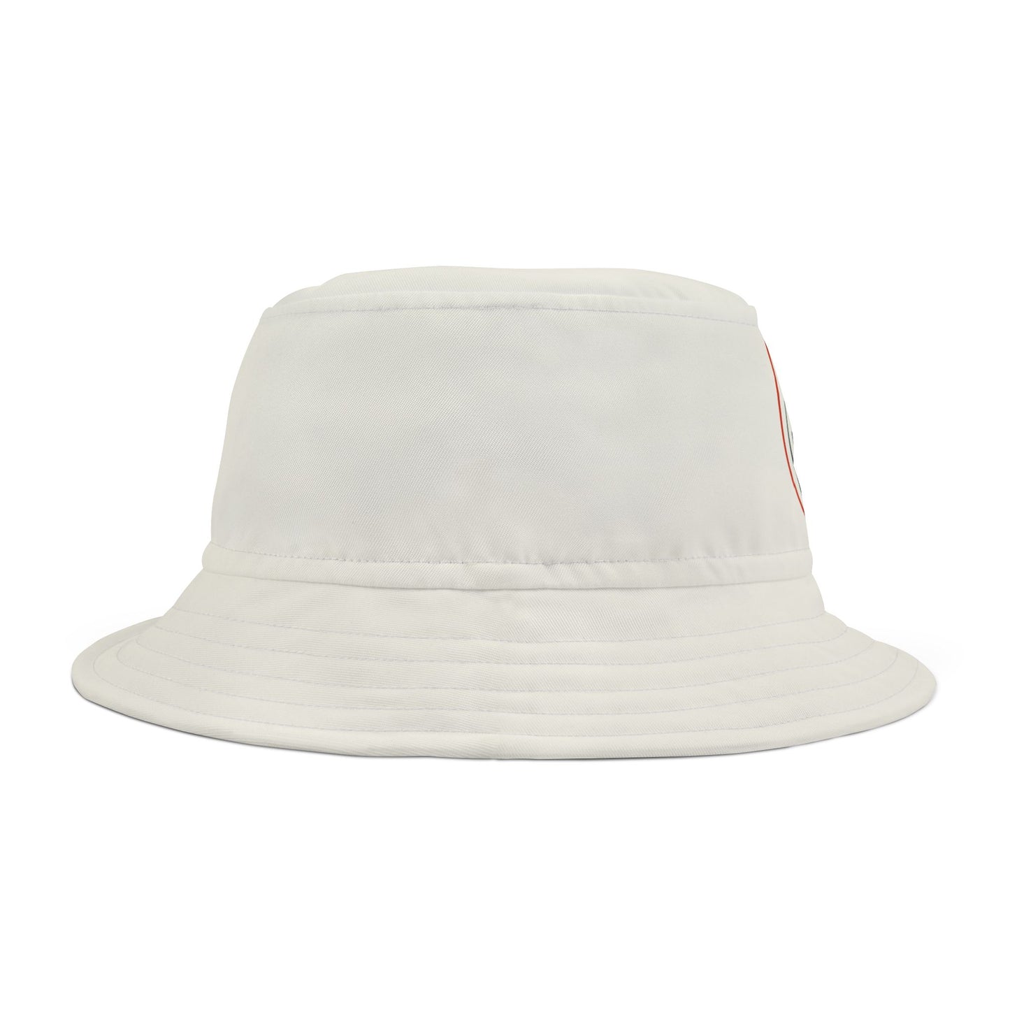 White bucket hat on a white background