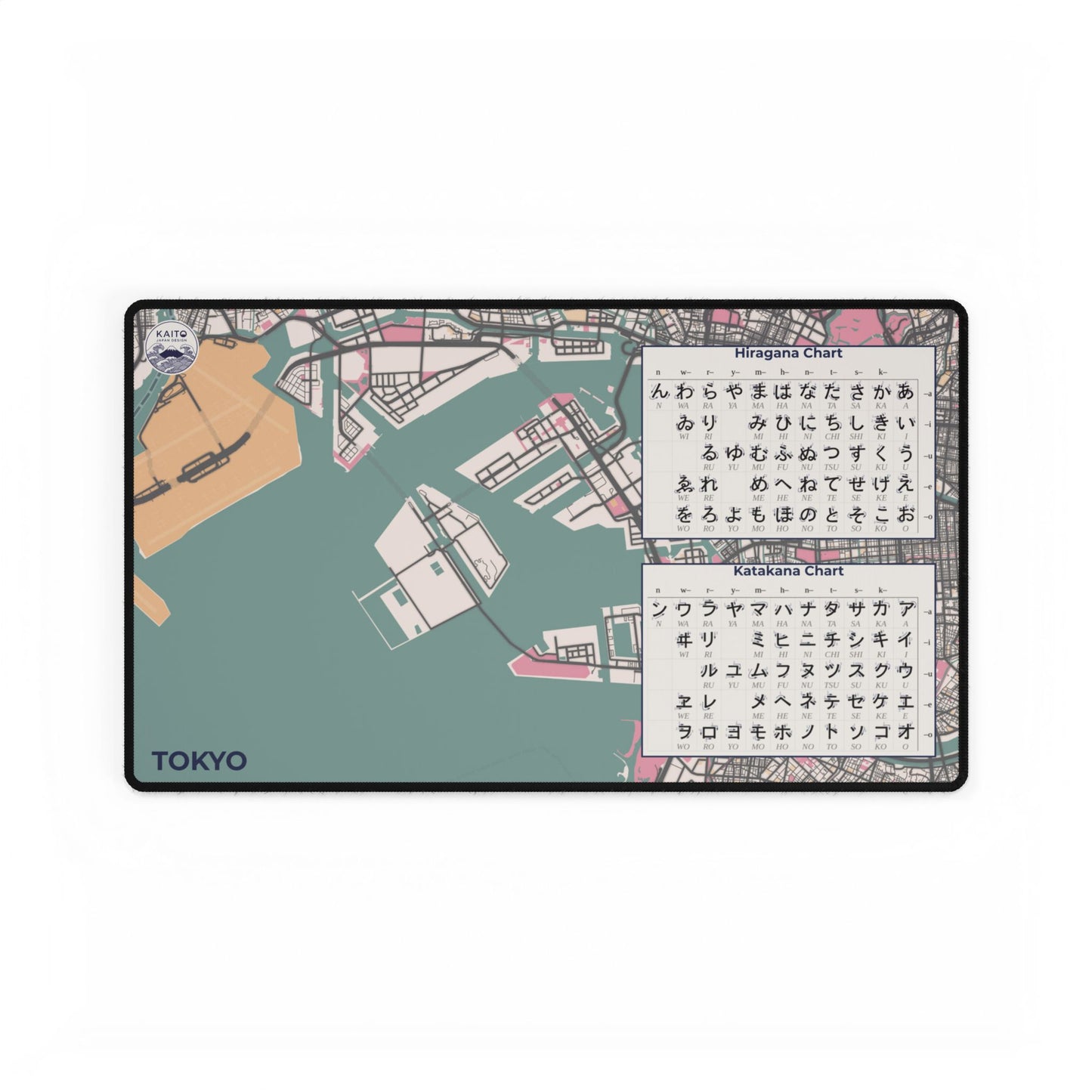 Tokyo City Map Desk Mat | Colorful & Educational Desk Pad - 
