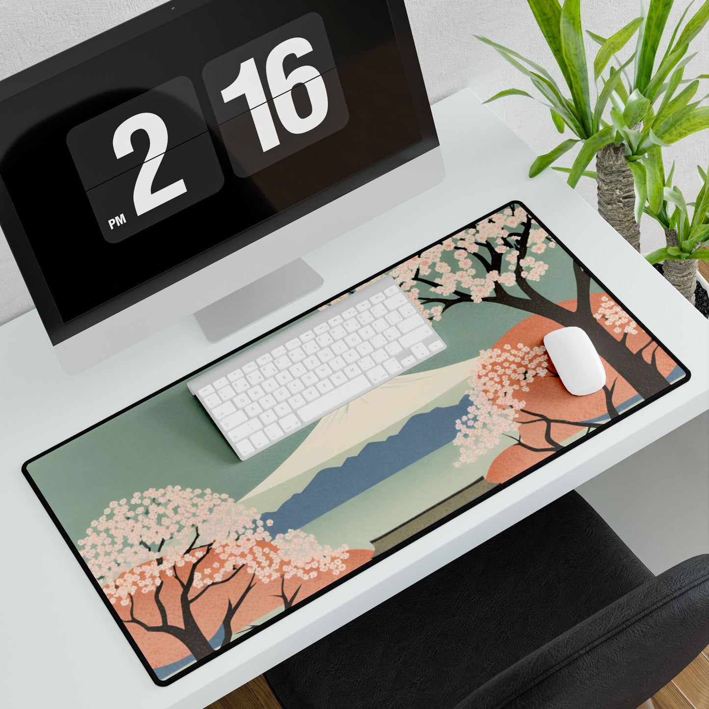 Spring Moon Desk Mat | Large Mousepad