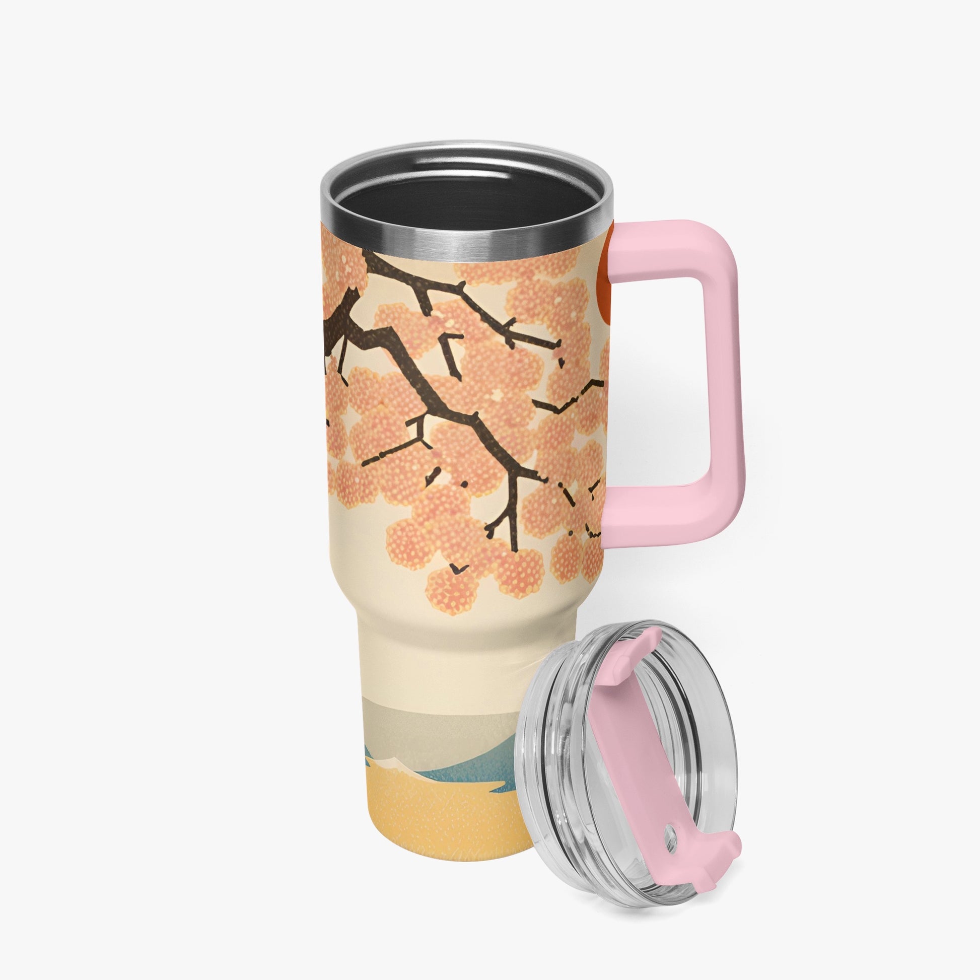 Pagoda Vista Tumbler Cup Pink Handle